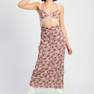 LACE CONTRASTED MIDI DRESS WITH SIDE SLIT-Emory Park-[option4]-[option5]-[option6]-[option7]-[option8]-Shop-Boutique-Clothing-for-Women-Online