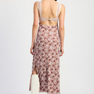 LACE CONTRASTED MIDI DRESS WITH SIDE SLIT-Emory Park-[option4]-[option5]-[option6]-[option7]-[option8]-Shop-Boutique-Clothing-for-Women-Online