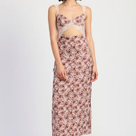 LACE CONTRASTED MIDI DRESS WITH SIDE SLIT-Emory Park-[option4]-[option5]-[option6]-[option7]-[option8]-Shop-Boutique-Clothing-for-Women-Online