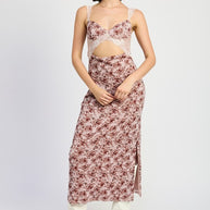 LACE CONTRASTED MIDI DRESS WITH SIDE SLIT-Emory Park-[option4]-[option5]-[option6]-[option7]-[option8]-Shop-Boutique-Clothing-for-Women-Online