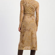 KEY HOLE MIDI LONG SLEEVE DRESS-Emory Park-[option4]-[option5]-[option6]-[option7]-[option8]-Shop-Boutique-Clothing-for-Women-Online