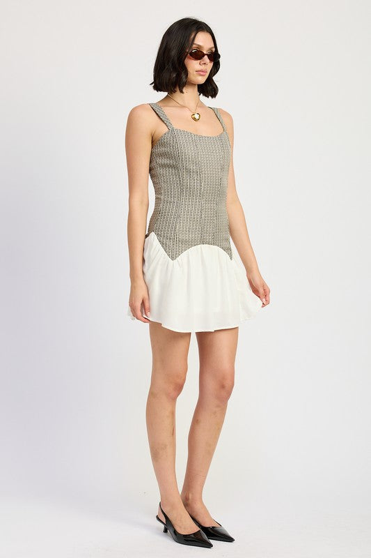 CONTRASTED CORSET MINI DRESS-Emory Park-[option4]-[option5]-[option6]-[option7]-[option8]-Shop-Boutique-Clothing-for-Women-Online