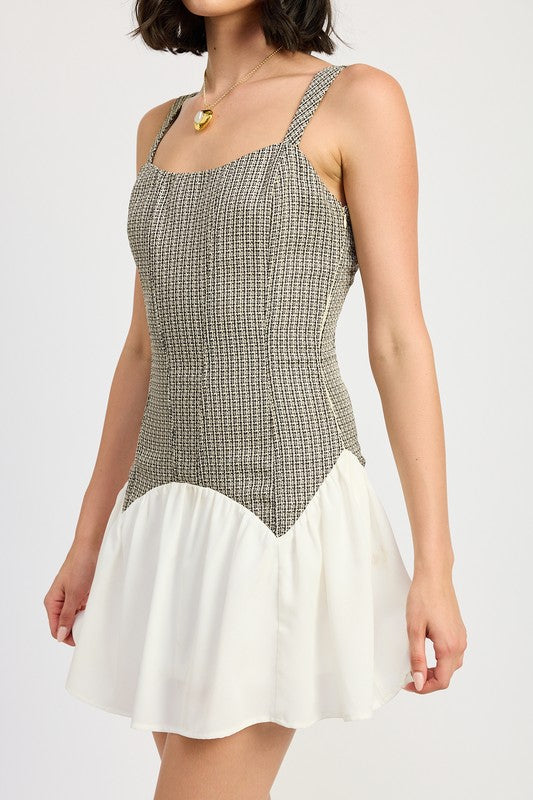 CONTRASTED CORSET MINI DRESS-Emory Park-[option4]-[option5]-[option6]-[option7]-[option8]-Shop-Boutique-Clothing-for-Women-Online