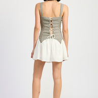 CONTRASTED CORSET MINI DRESS-Emory Park-[option4]-[option5]-[option6]-[option7]-[option8]-Shop-Boutique-Clothing-for-Women-Online
