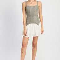 CONTRASTED CORSET MINI DRESS-Emory Park-[option4]-[option5]-[option6]-[option7]-[option8]-Shop-Boutique-Clothing-for-Women-Online