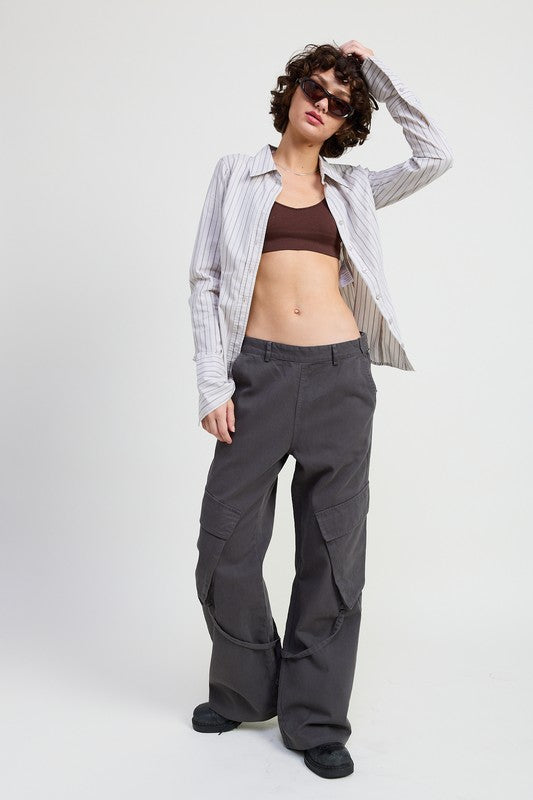 CARGO PANTS WITH POCKET DETAIL-Emory Park-[option4]-[option5]-[option6]-[option7]-[option8]-Shop-Boutique-Clothing-for-Women-Online