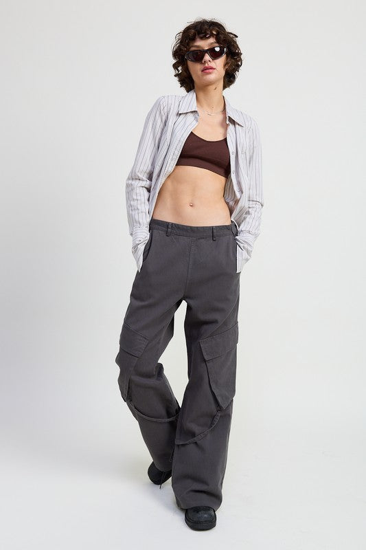 CARGO PANTS WITH POCKET DETAIL-Emory Park-[option4]-[option5]-[option6]-[option7]-[option8]-Shop-Boutique-Clothing-for-Women-Online