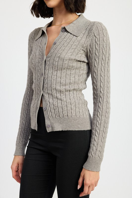 CABLE KNIT CARDIGAN TOP-Emory Park-[option4]-[option5]-[option6]-[option7]-[option8]-Shop-Boutique-Clothing-for-Women-Online