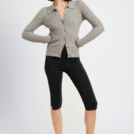 CABLE KNIT CARDIGAN TOP-Emory Park-[option4]-[option5]-[option6]-[option7]-[option8]-Shop-Boutique-Clothing-for-Women-Online