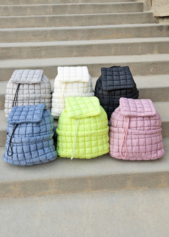 Stevie Quilted Puffer Backpack-Aili's Corner-[option4]-[option5]-[option6]-[option7]-[option8]-Shop-Boutique-Clothing-for-Women-Online