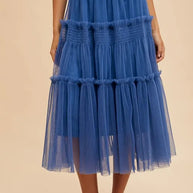 Annie Wear Tulle Tiered Midi Skirt-Skirts-Trendsi-[option4]-[option5]-[option6]-[option7]-[option8]-Shop-Boutique-Clothing-for-Women-Online