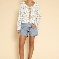 Tie front floral top-Miss Sparkling-[option4]-[option5]-[option6]-[option7]-[option8]-Shop-Boutique-Clothing-for-Women-Online