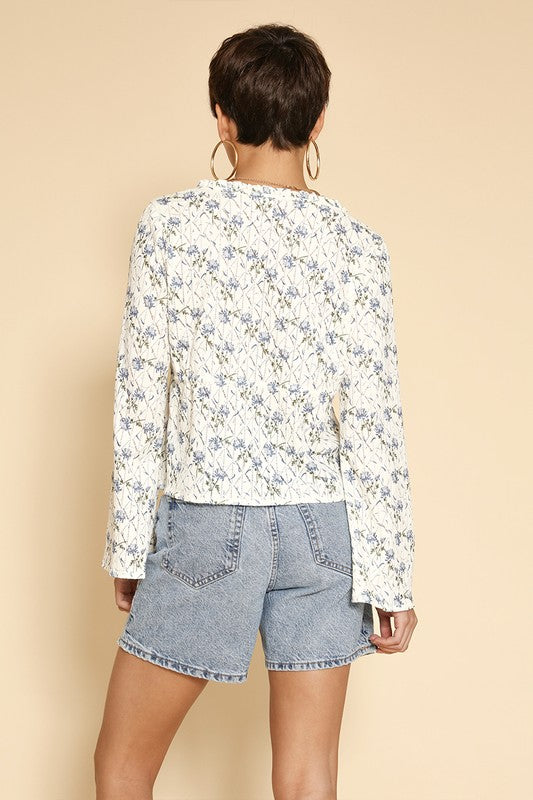 Tie front floral top-Miss Sparkling-[option4]-[option5]-[option6]-[option7]-[option8]-Shop-Boutique-Clothing-for-Women-Online