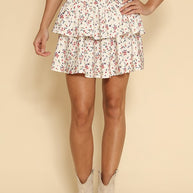 Floral smocked ruffle mini skirt-Miss Sparkling-[option4]-[option5]-[option6]-[option7]-[option8]-Shop-Boutique-Clothing-for-Women-Online