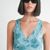FLORAL V NECK MINI SLIP DRESS-Emory Park-[option4]-[option5]-[option6]-[option7]-[option8]-Shop-Boutique-Clothing-for-Women-Online