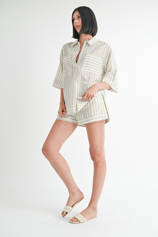 STRIPPED SHORTS WITH WAIST TIE-Emory Park-[option4]-[option5]-[option6]-[option7]-[option8]-Shop-Boutique-Clothing-for-Women-Online