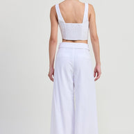 BUTTON UP CROPPED TOP WITH SHOULDER TIES-Emory Park-[option4]-[option5]-[option6]-[option7]-[option8]-Shop-Boutique-Clothing-for-Women-Online