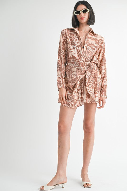 WRAPPED BUTTON UP MINI DRESS-Emory Park-[option4]-[option5]-[option6]-[option7]-[option8]-Shop-Boutique-Clothing-for-Women-Online