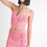 HALTER NECK KNITTED CROPPED TOP-Emory Park-[option4]-[option5]-[option6]-[option7]-[option8]-Shop-Boutique-Clothing-for-Women-Online