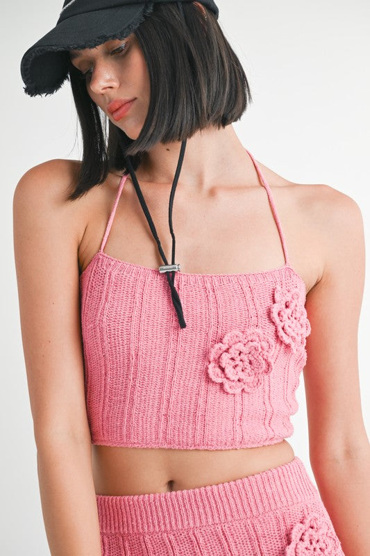 HALTER NECK KNITTED CROPPED TOP-Emory Park-[option4]-[option5]-[option6]-[option7]-[option8]-Shop-Boutique-Clothing-for-Women-Online