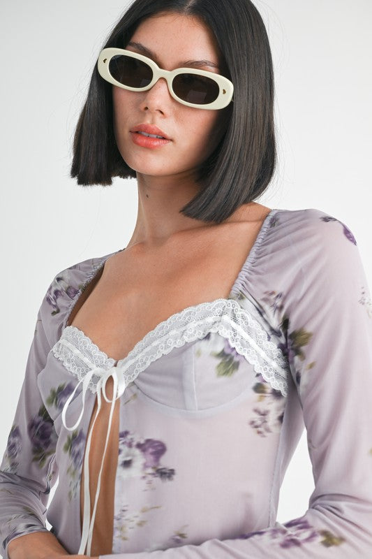 FLY AWAY FLORAL TOP WITH LACE-Emory Park-[option4]-[option5]-[option6]-[option7]-[option8]-Shop-Boutique-Clothing-for-Women-Online