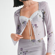 FLY AWAY FLORAL TOP WITH LACE-Emory Park-[option4]-[option5]-[option6]-[option7]-[option8]-Shop-Boutique-Clothing-for-Women-Online