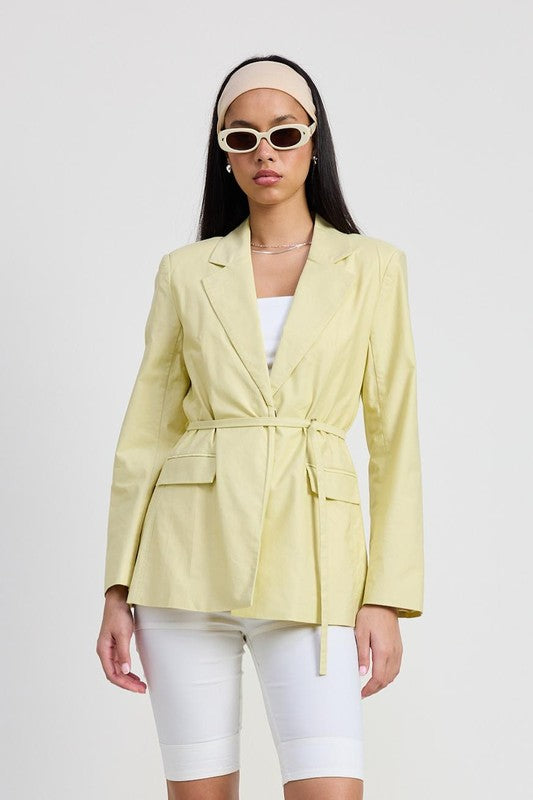 BLAZER WITH WAIST BELT-Emory Park-[option4]-[option5]-[option6]-[option7]-[option8]-Shop-Boutique-Clothing-for-Women-Online