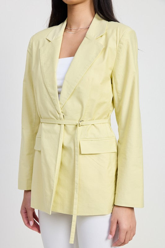 BLAZER WITH WAIST BELT-Emory Park-[option4]-[option5]-[option6]-[option7]-[option8]-Shop-Boutique-Clothing-for-Women-Online