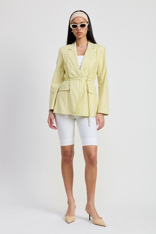 BLAZER WITH WAIST BELT-Emory Park-[option4]-[option5]-[option6]-[option7]-[option8]-Shop-Boutique-Clothing-for-Women-Online