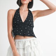 BABYDOLL HOT FIX HALTER TOP-Emory Park-[option4]-[option5]-[option6]-[option7]-[option8]-Shop-Boutique-Clothing-for-Women-Online