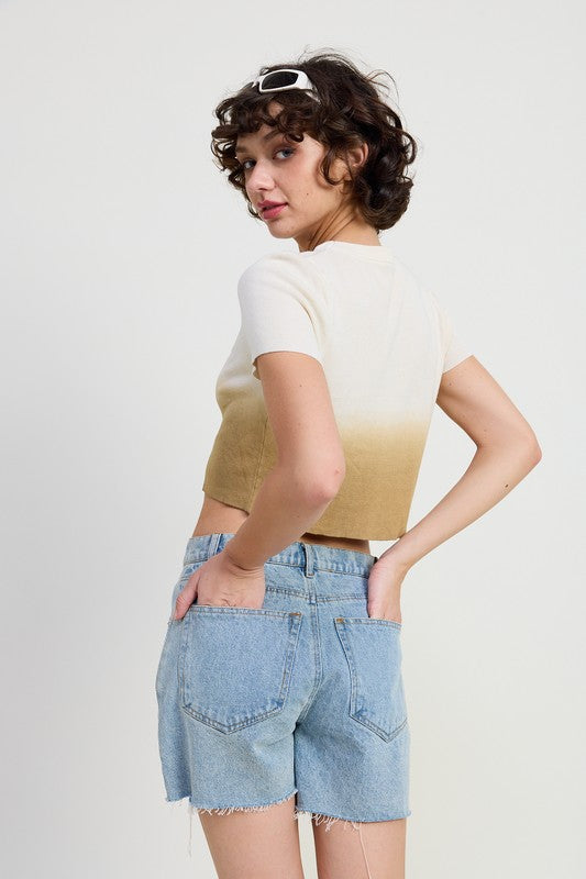 OMBRE CREW NECK CROPPED TOP-Emory Park-[option4]-[option5]-[option6]-[option7]-[option8]-Shop-Boutique-Clothing-for-Women-Online