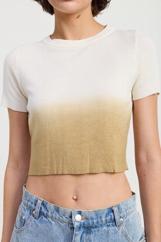 OMBRE CREW NECK CROPPED TOP-Emory Park-[option4]-[option5]-[option6]-[option7]-[option8]-Shop-Boutique-Clothing-for-Women-Online