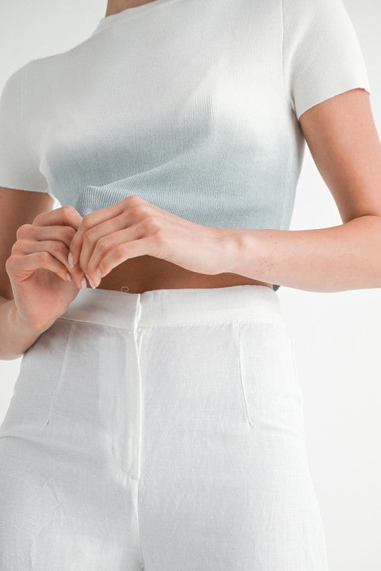 OMBRE CREW NECK CROPPED TOP-Emory Park-[option4]-[option5]-[option6]-[option7]-[option8]-Shop-Boutique-Clothing-for-Women-Online