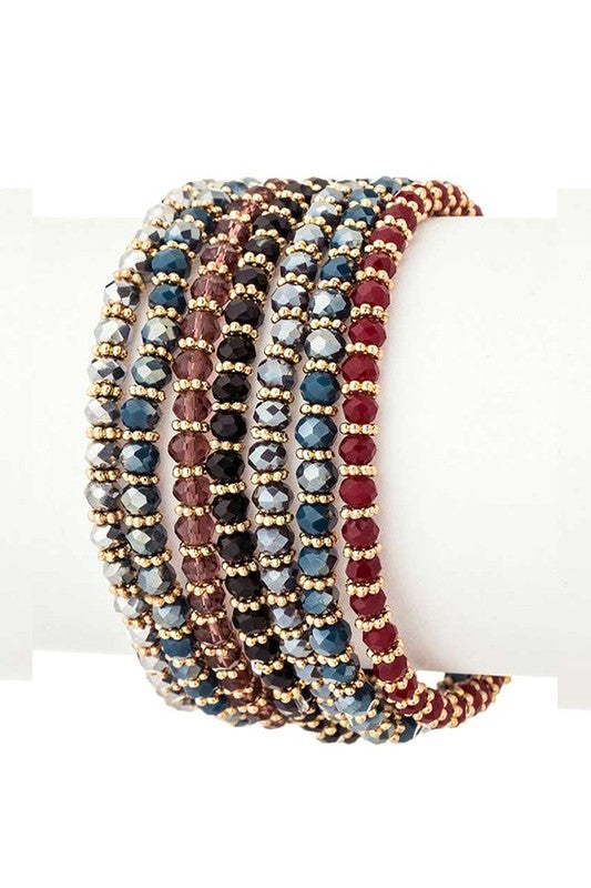 Mix Beads 7 Layered Stretch Bracelet Set-LA Jewelry Plaza-Dark Multi-O/S-[option4]-[option5]-[option6]-[option7]-[option8]-Shop-Boutique-Clothing-for-Women-Online