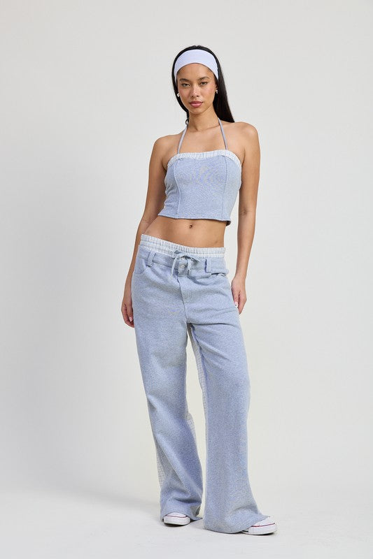 HALTER NECK CROPPED TOP-Emory Park-[option4]-[option5]-[option6]-[option7]-[option8]-Shop-Boutique-Clothing-for-Women-Online