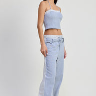 DOUBLE WAIST STRAIGHT LEG PANTS-Emory Park-[option4]-[option5]-[option6]-[option7]-[option8]-Shop-Boutique-Clothing-for-Women-Online