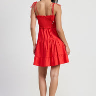 RUFFLED MINI DRESS WITH SMOCKING-Emory Park-[option4]-[option5]-[option6]-[option7]-[option8]-Shop-Boutique-Clothing-for-Women-Online