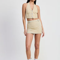 BUTTON DOWN HALTER NECK TOP-Emory Park-[option4]-[option5]-[option6]-[option7]-[option8]-Shop-Boutique-Clothing-for-Women-Online