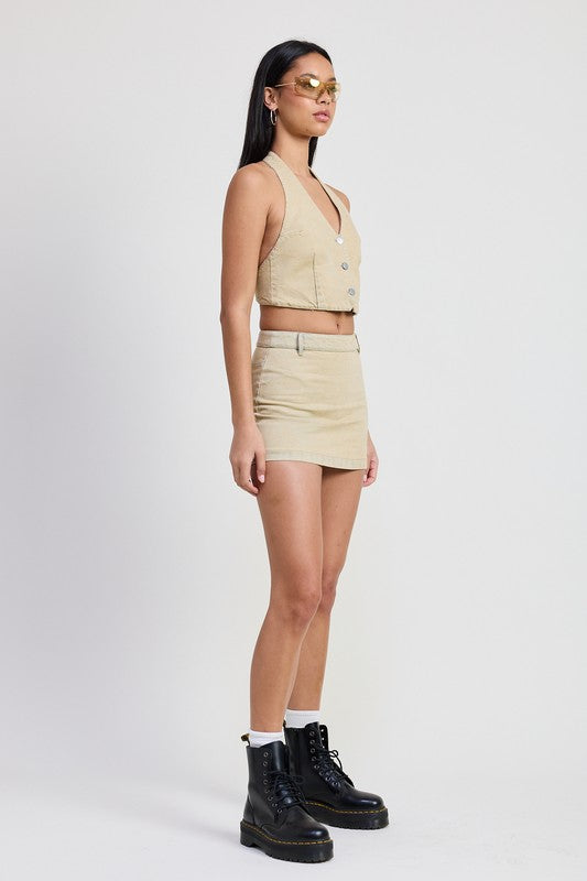 DENIM MINI SKIRT WITH TIE DYE DETAIL-Emory Park-[option4]-[option5]-[option6]-[option7]-[option8]-Shop-Boutique-Clothing-for-Women-Online