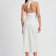 V NECK MIDI DRESS WITH NECK TIE-Emory Park-[option4]-[option5]-[option6]-[option7]-[option8]-Shop-Boutique-Clothing-for-Women-Online