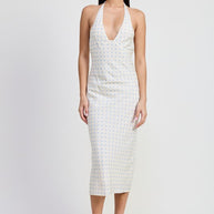 V NECK MIDI DRESS WITH NECK TIE-Emory Park-[option4]-[option5]-[option6]-[option7]-[option8]-Shop-Boutique-Clothing-for-Women-Online