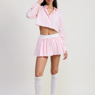 MINI CONTRAST WAISTBAND SKIRT-Emory Park-[option4]-[option5]-[option6]-[option7]-[option8]-Shop-Boutique-Clothing-for-Women-Online