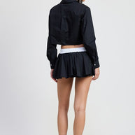 MINI CONTRAST WAISTBAND SKIRT-Emory Park-[option4]-[option5]-[option6]-[option7]-[option8]-Shop-Boutique-Clothing-for-Women-Online