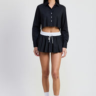 MINI CONTRAST WAISTBAND SKIRT-Emory Park-[option4]-[option5]-[option6]-[option7]-[option8]-Shop-Boutique-Clothing-for-Women-Online