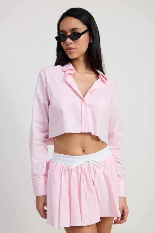 MINI CONTRAST WAISTBAND SKIRT-Emory Park-[option4]-[option5]-[option6]-[option7]-[option8]-Shop-Boutique-Clothing-for-Women-Online