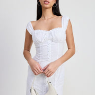 SQAURE NECK MIDI CAP SLEEVE DRESS-Emory Park-[option4]-[option5]-[option6]-[option7]-[option8]-Shop-Boutique-Clothing-for-Women-Online