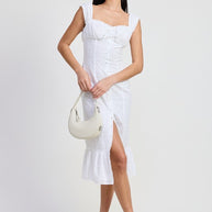 SQAURE NECK MIDI CAP SLEEVE DRESS-Emory Park-[option4]-[option5]-[option6]-[option7]-[option8]-Shop-Boutique-Clothing-for-Women-Online