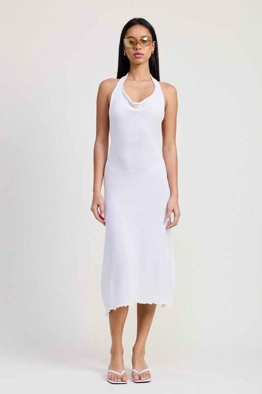 COWN NECK MIDI OPEN BACK DRESS-Emory Park-[option4]-[option5]-[option6]-[option7]-[option8]-Shop-Boutique-Clothing-for-Women-Online