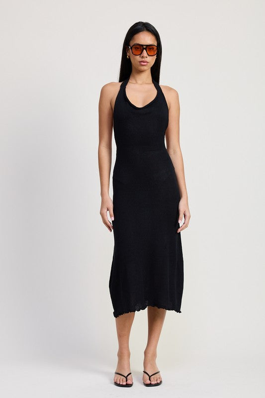 COWN NECK MIDI OPEN BACK DRESS-Emory Park-[option4]-[option5]-[option6]-[option7]-[option8]-Shop-Boutique-Clothing-for-Women-Online