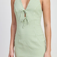 GINGHAM HALTER MINI DRESS-Emory Park-[option4]-[option5]-[option6]-[option7]-[option8]-Shop-Boutique-Clothing-for-Women-Online
